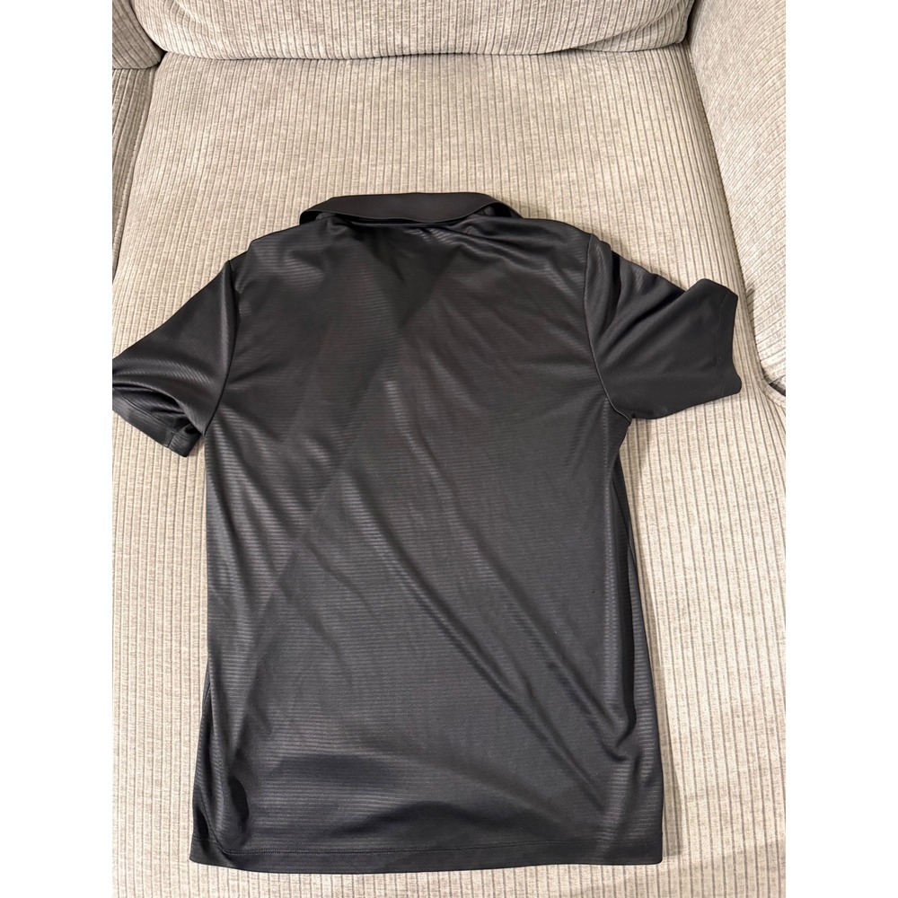 Greg Norman Tasso Elba Mens Black PlayDry Golf Polo Shirt Medium Textured Shark - Picture 2 of 6